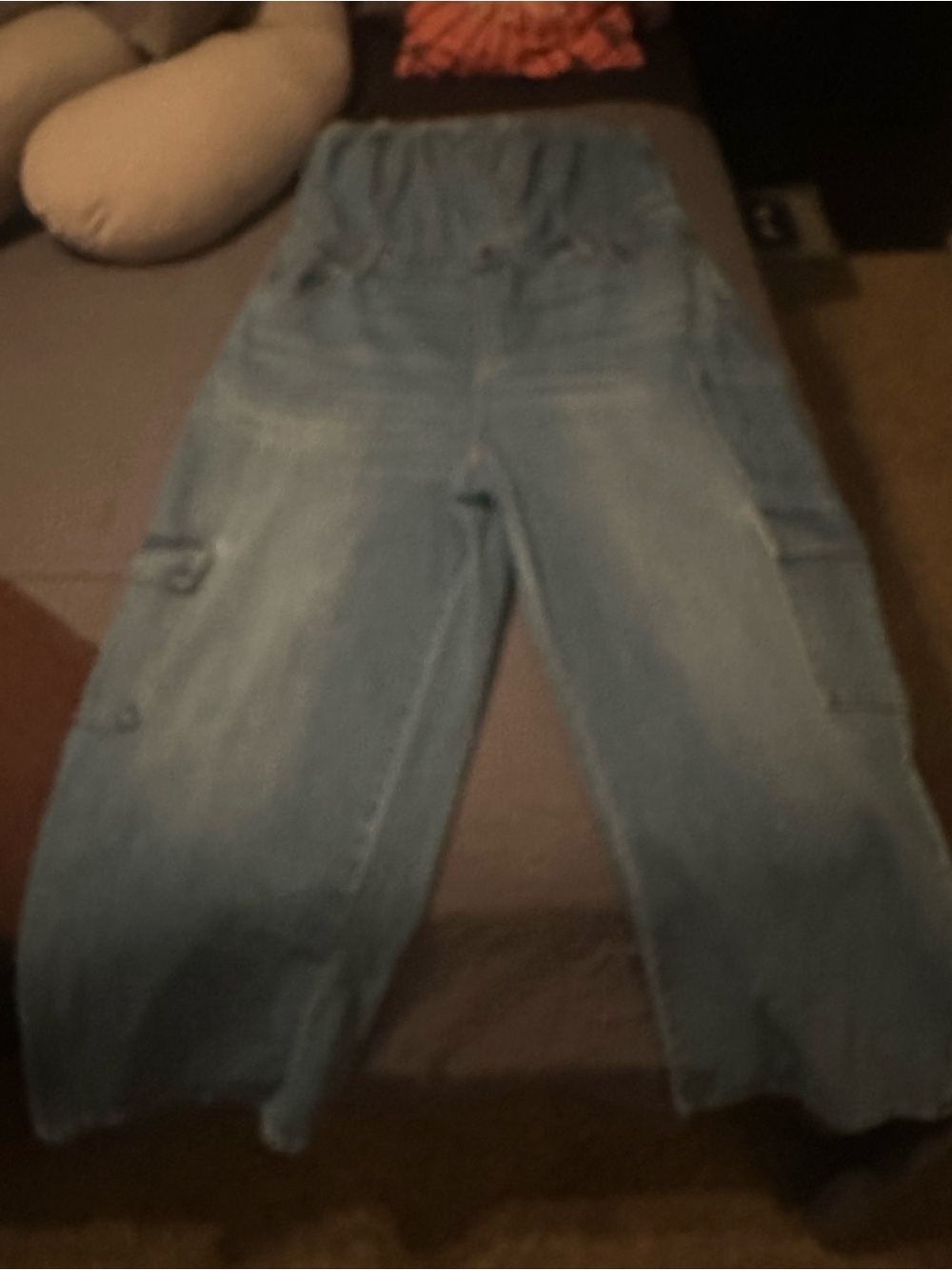 wild fable Light Blue Wide-Leg Cargo Jeans